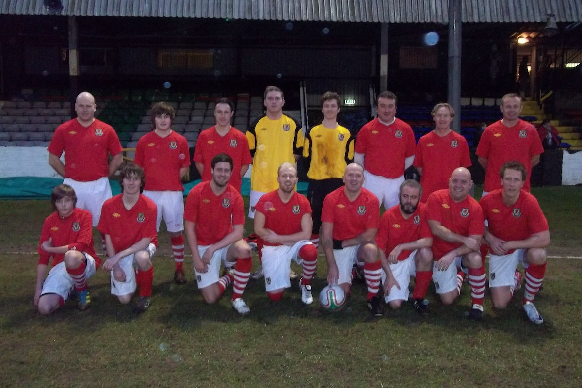 Team photo - FAW / WFT v Wales Fans on 24 Feb 2012