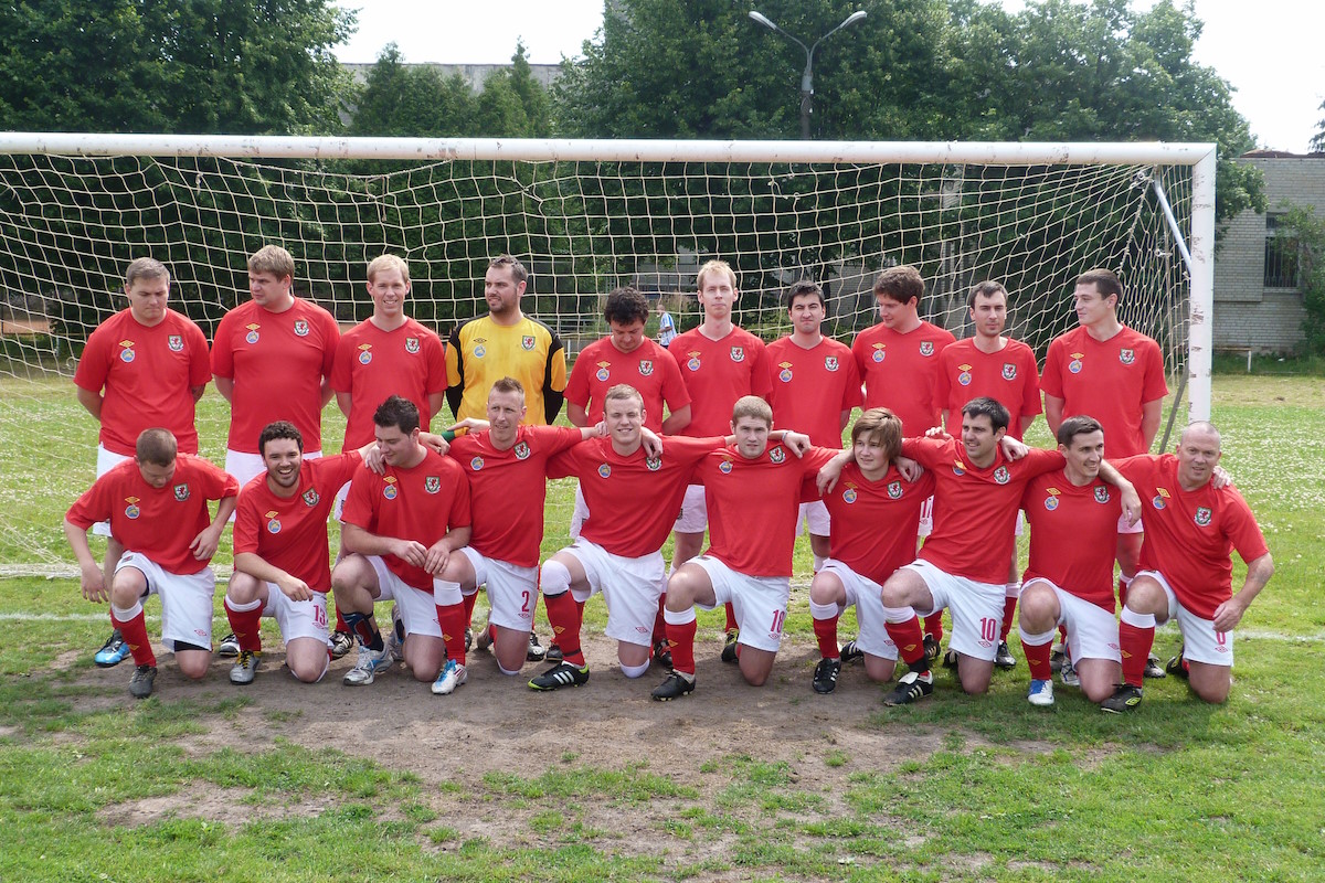 Team photo - Ukraine B v Wales Fans on 28 Jun 2012