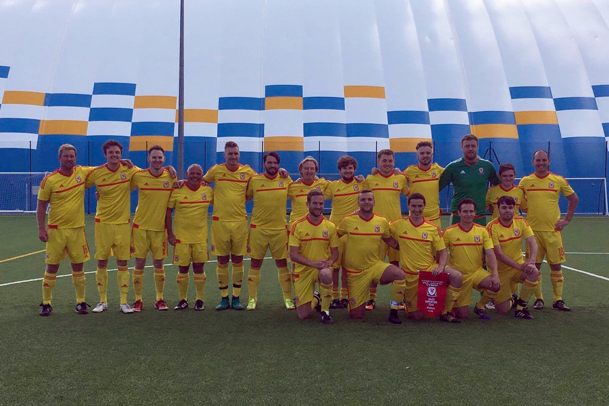 Team photo - Wales Fans v Austria on 02 Sep 2017